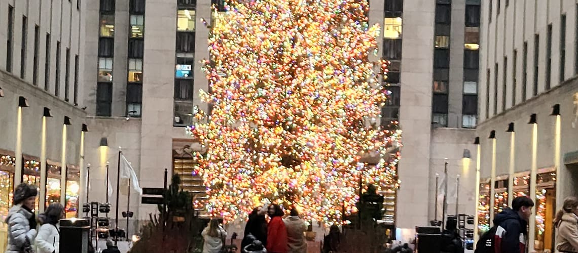Rockefeller Plaza at Christmas